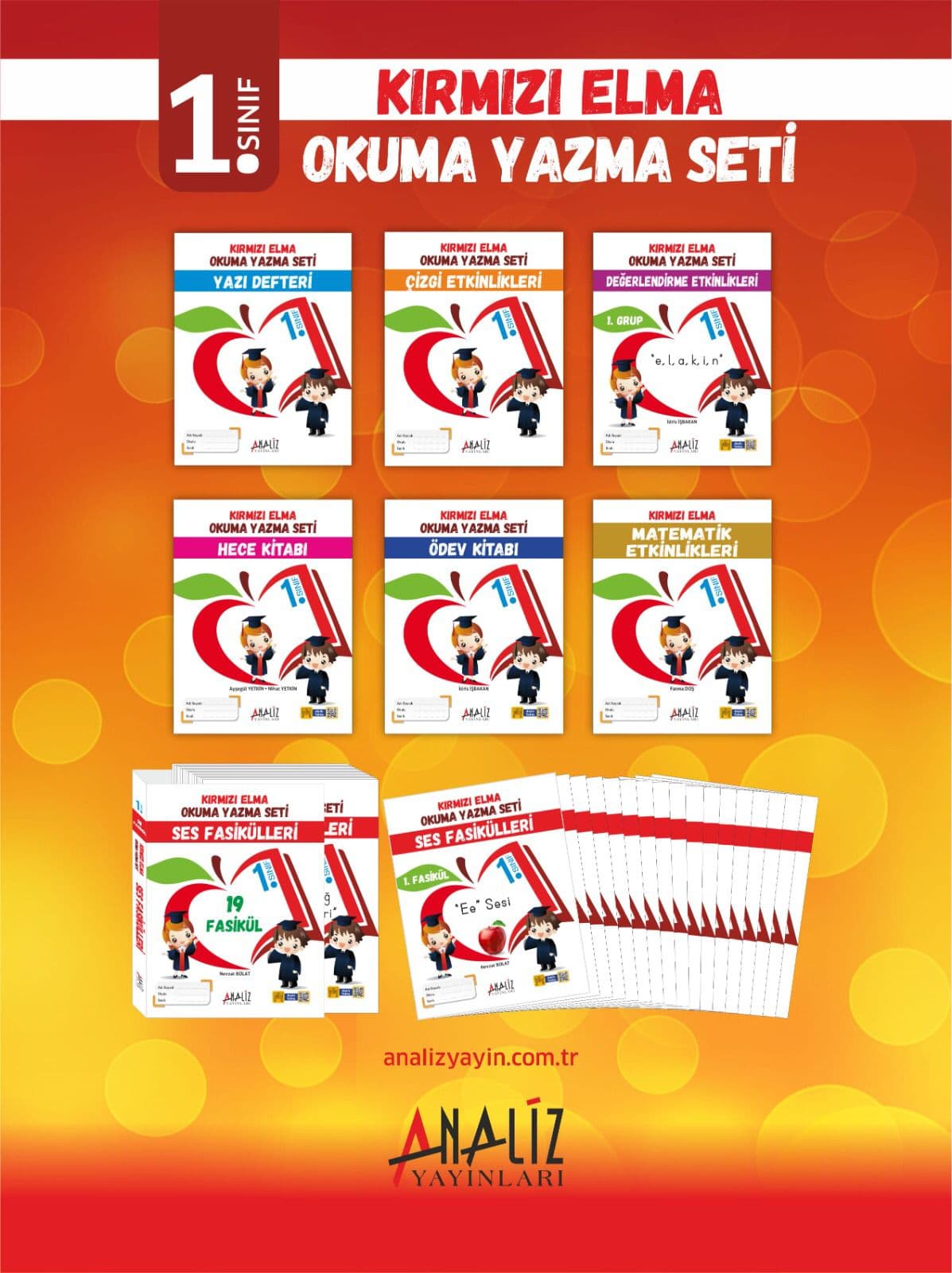 1.SINIF KIRMIZI ELMA OKUMA YAZMA SETİ