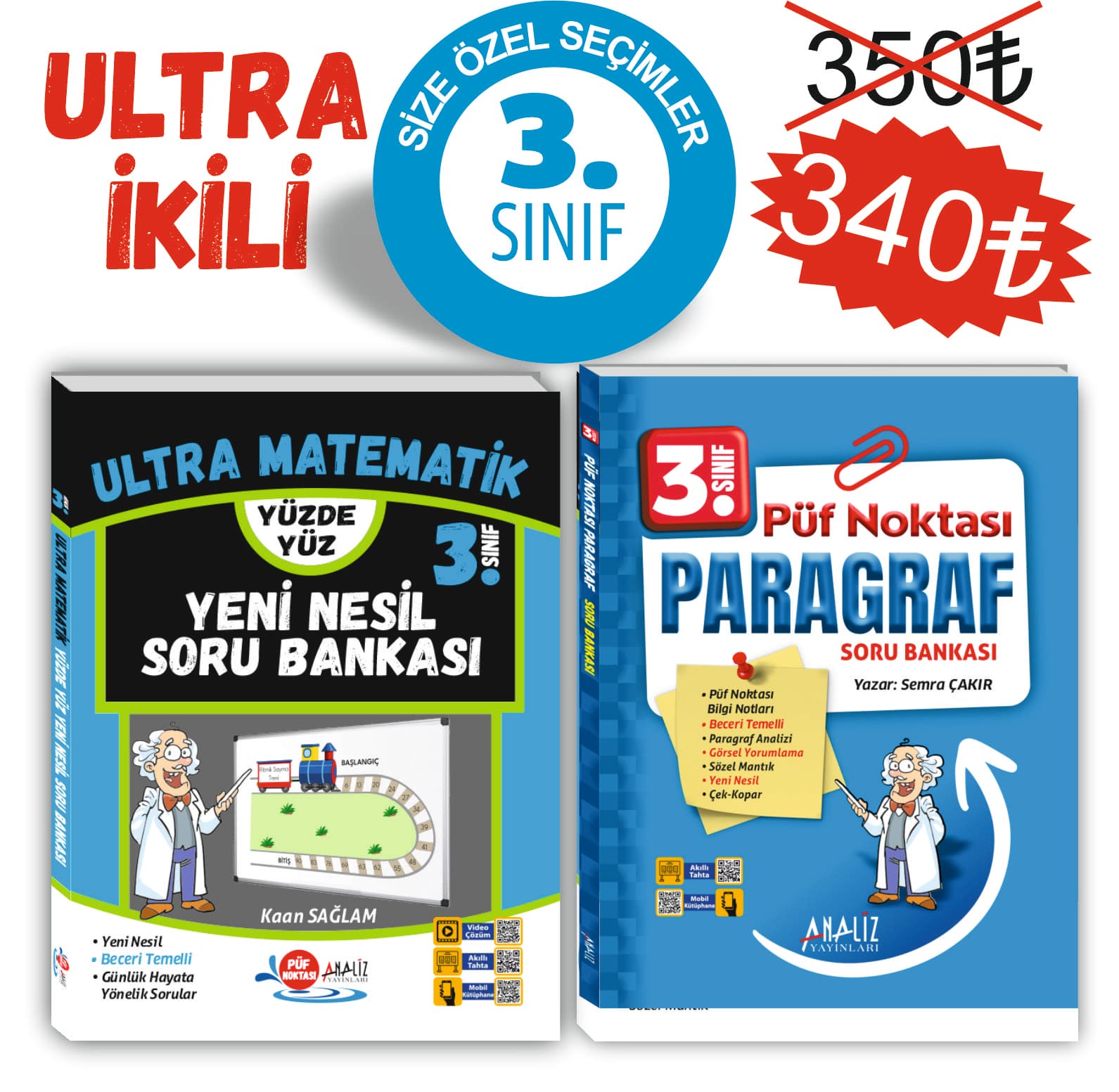 3.SINIF ULTRA 2'Lİ SET (MATEMATİK - PARAGRAF)