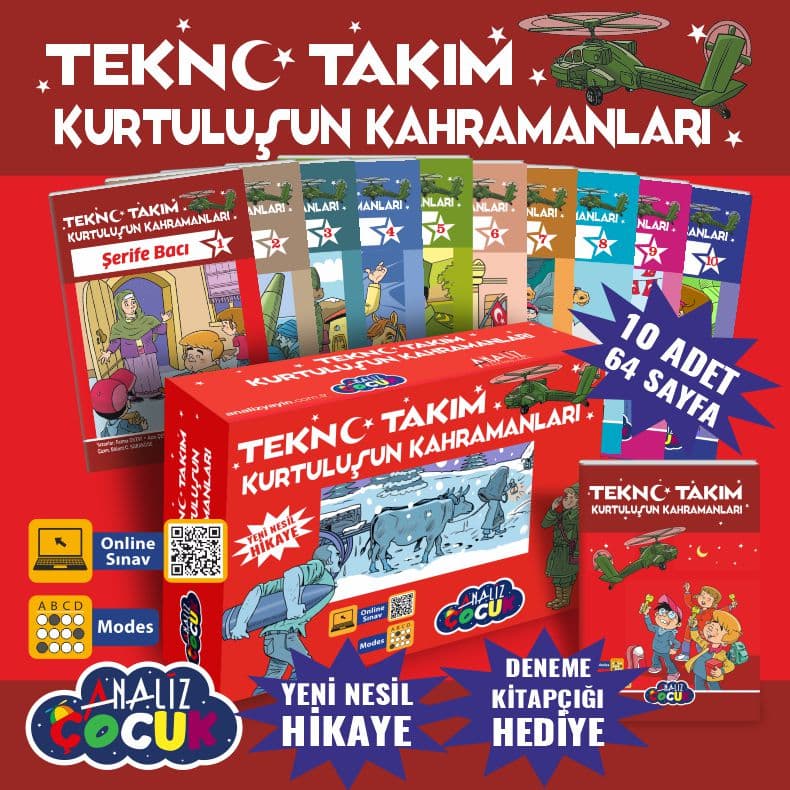 TEKNO TAKIM KURTULUŞUN KAHRAMANLARI 10'LU HİKAYE SETİ