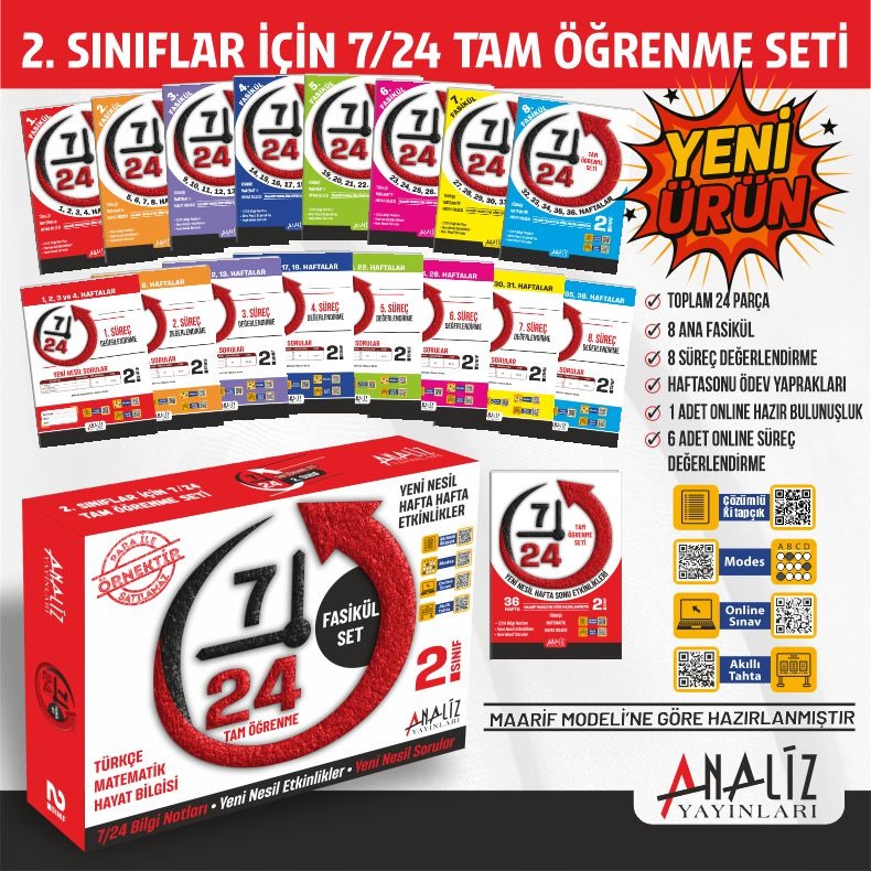2.SINIF 7/24 TAM ÖĞRENME SETİ