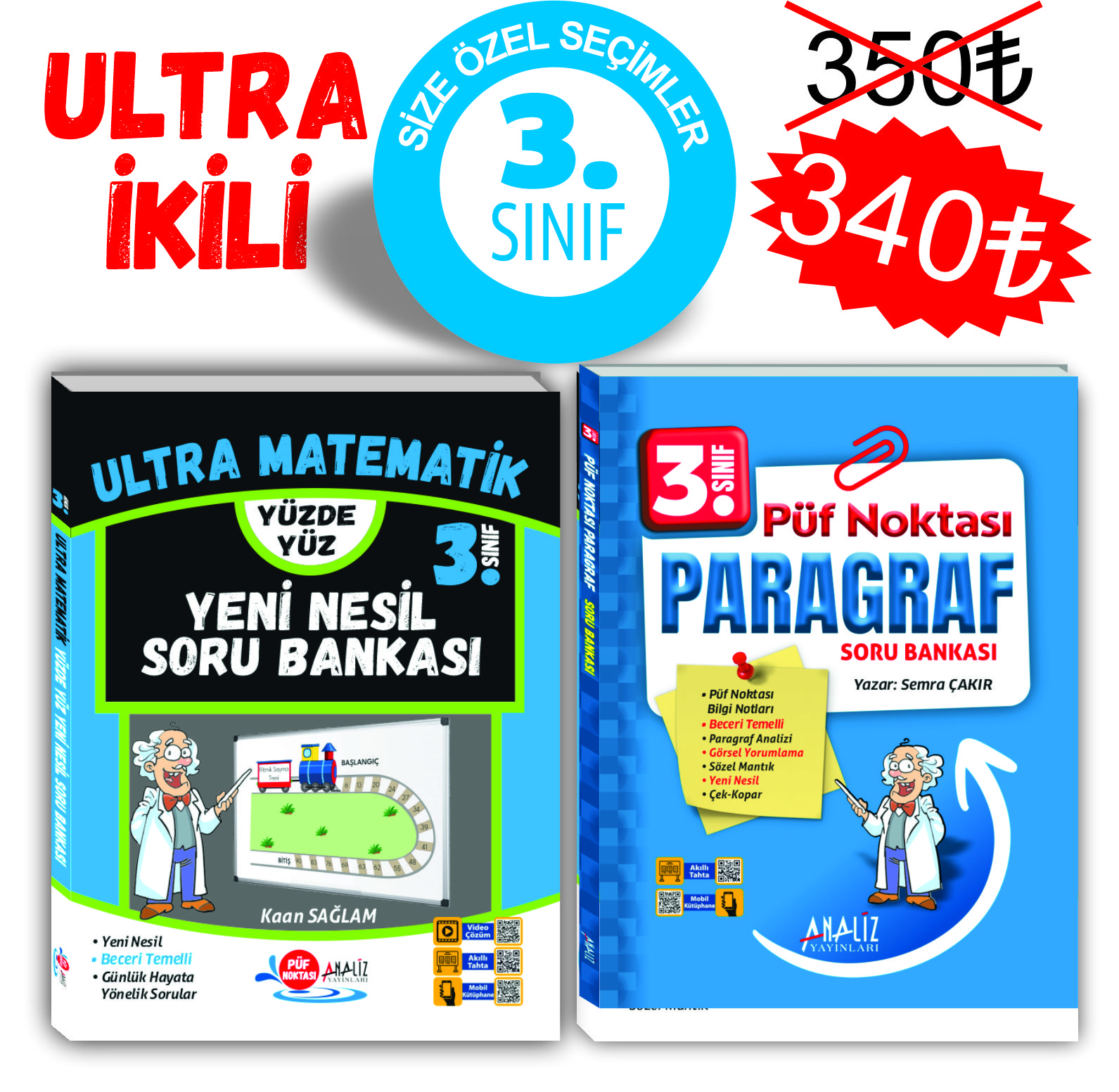 3.SINIF ULTRA 2'Lİ SET (MATEMATİK - PARAGRAF)
